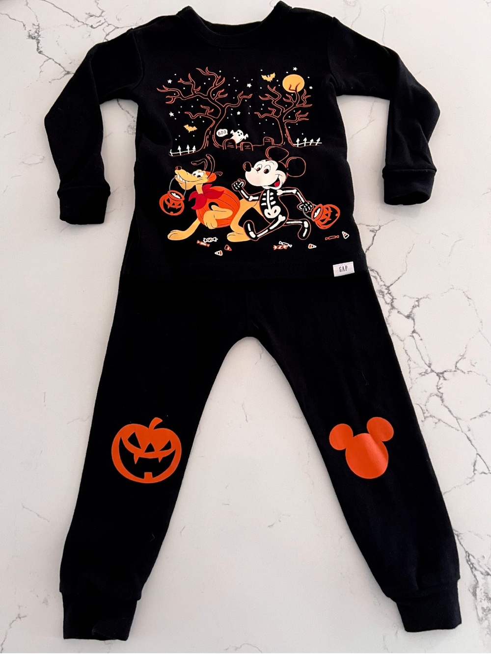 Baby Gapy Disney Mickey and Pluto Halloween Pajama Set